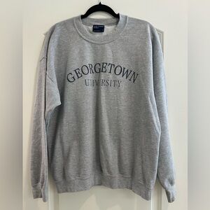 MV Sport Georgetown University Gray Crewneck Sweater